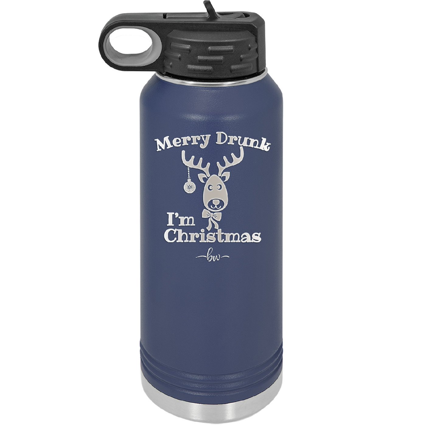 Merry Drunk I'm Christmas - Laser Engraved Stainless Steel Drinkware - 1234 -