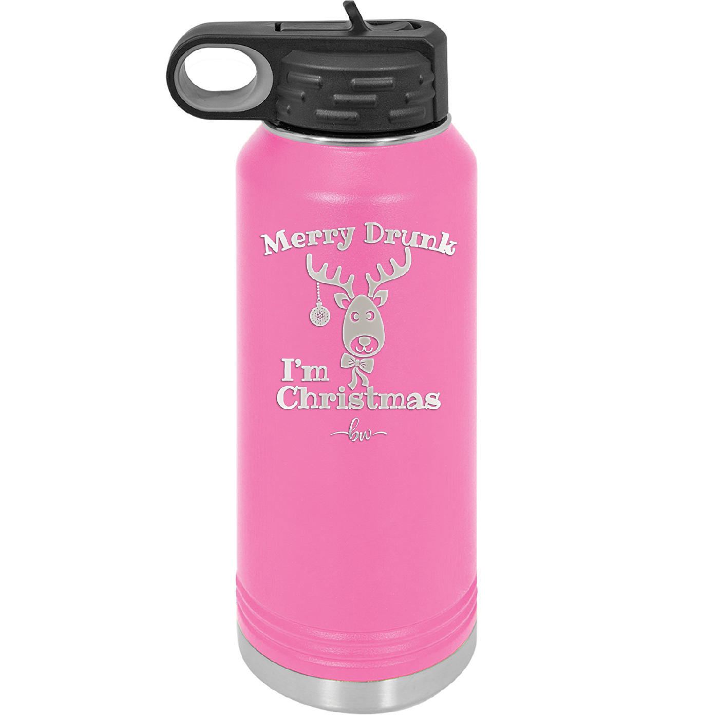 Merry Drunk I'm Christmas - Laser Engraved Stainless Steel Drinkware - 1234 -