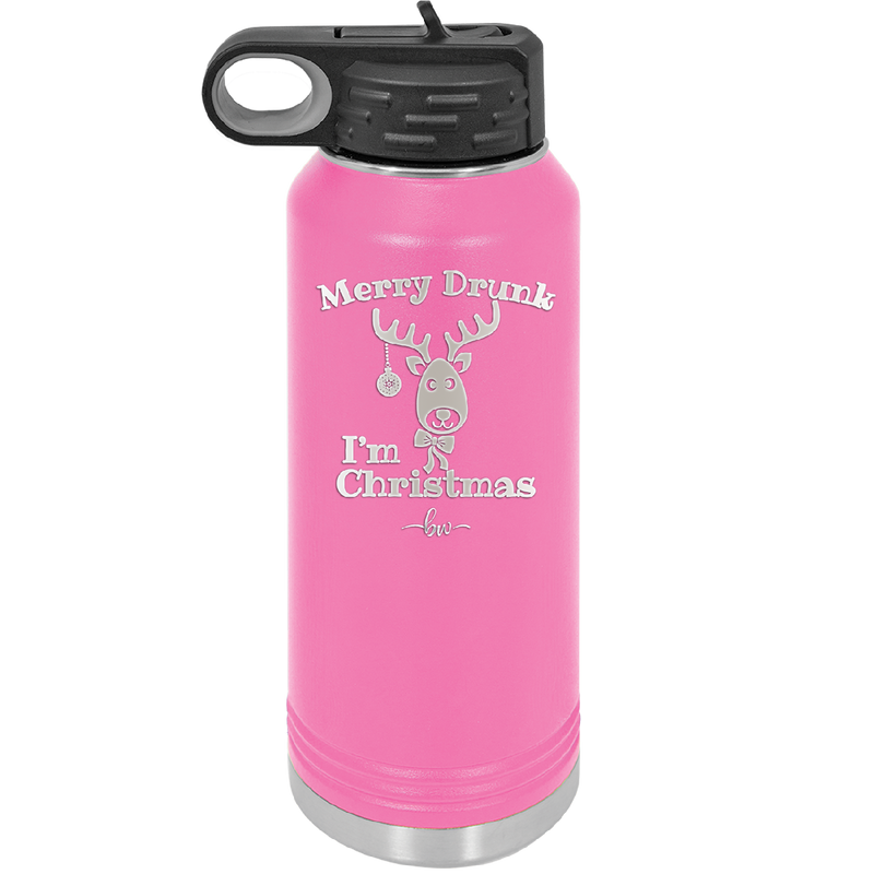 Merry Drunk I'm Christmas - Laser Engraved Stainless Steel Drinkware - 1234 -