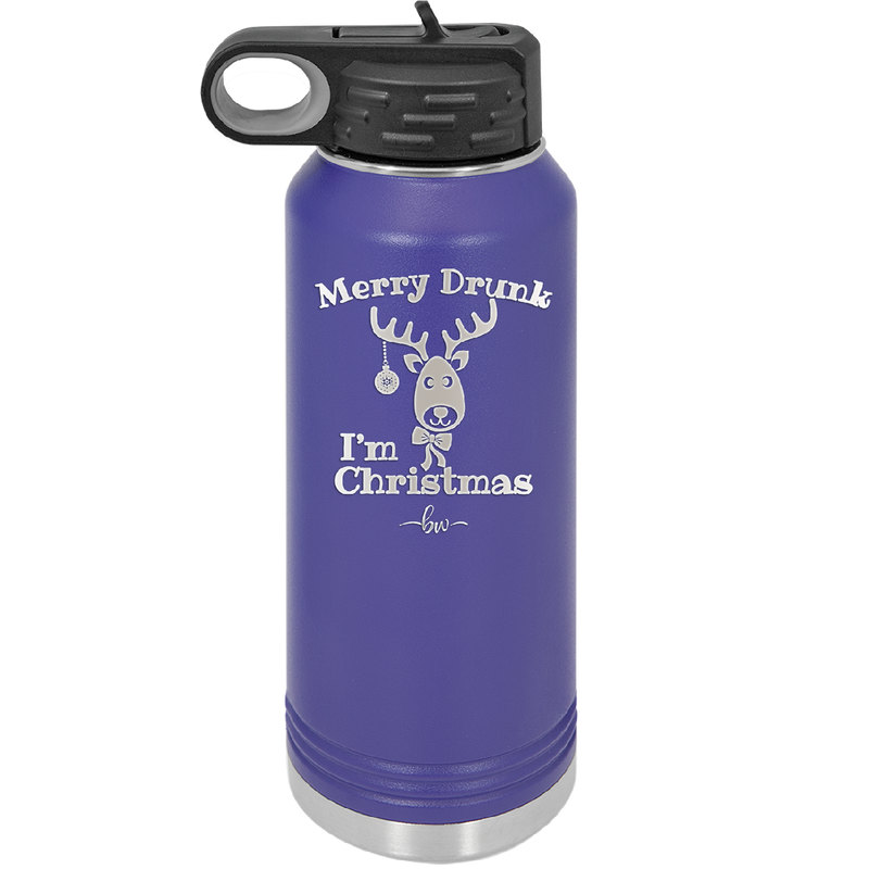 Merry Drunk I'm Christmas - Laser Engraved Stainless Steel Drinkware - 1234 -