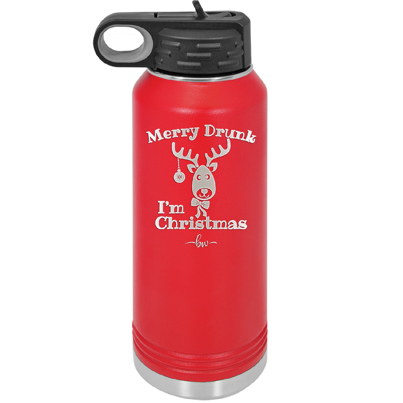 Merry Drunk I'm Christmas - Laser Engraved Stainless Steel Drinkware - 1234 -