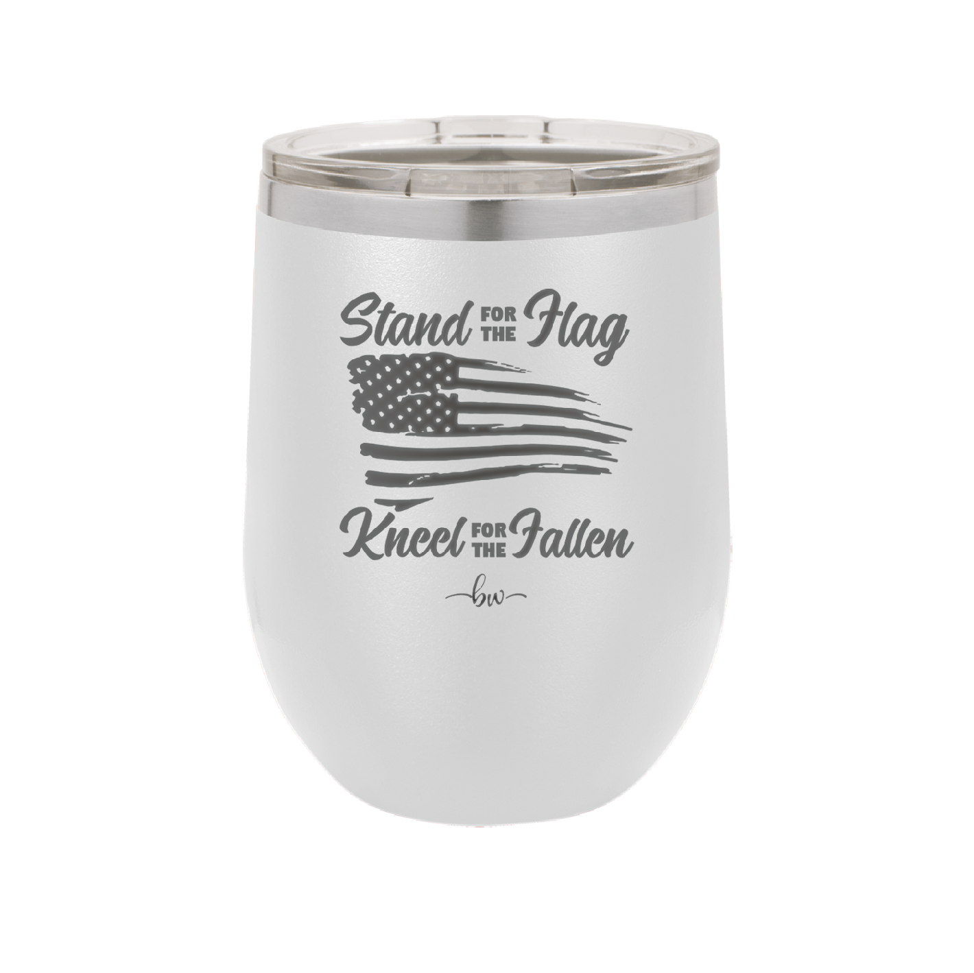 Stand for the Flag, Kneel for the Fallen - Laser Engraved Stainless Steel Drinkware - 1248 -