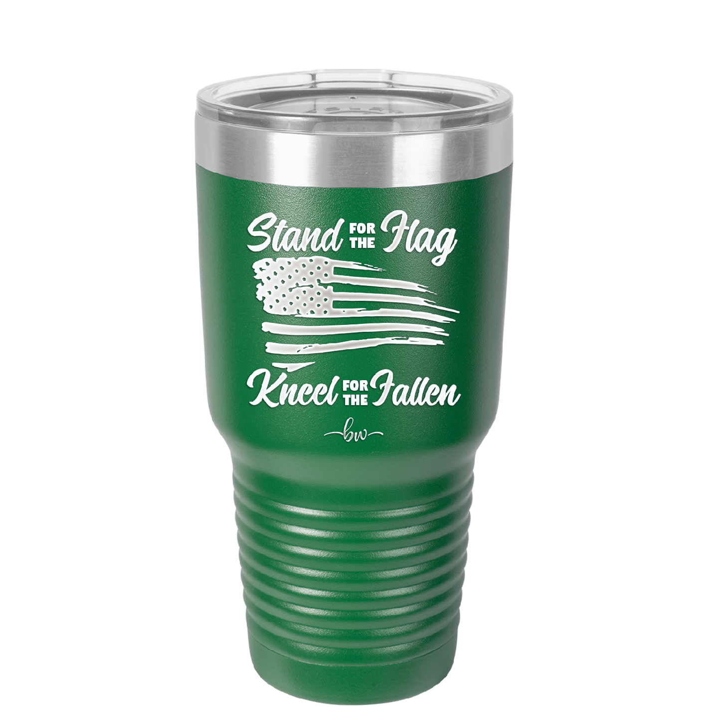 Stand for the Flag, Kneel for the Fallen - Laser Engraved Stainless Steel Drinkware - 1248 -