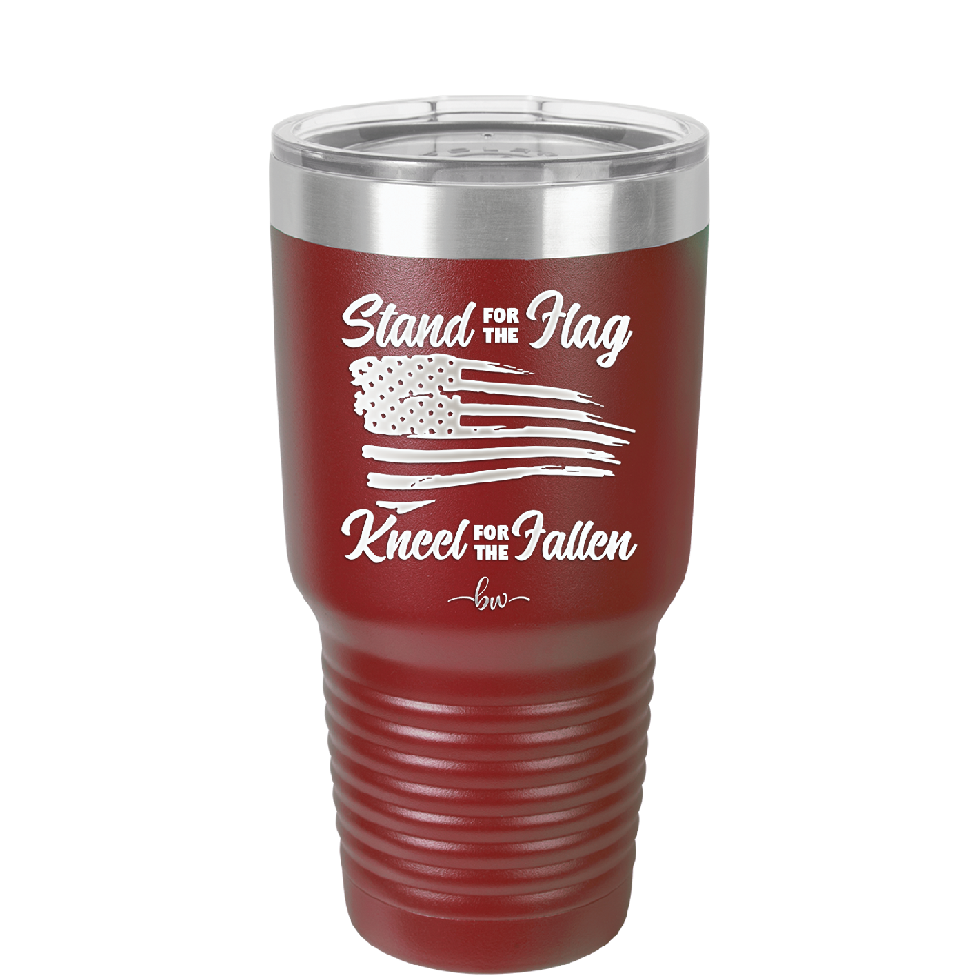 Stand for the Flag, Kneel for the Fallen - Laser Engraved Stainless Steel Drinkware - 1248 -