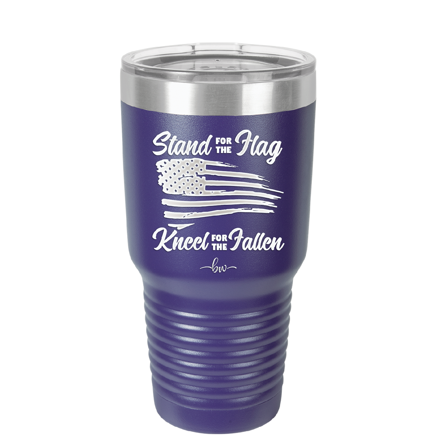 Stand for the Flag, Kneel for the Fallen - Laser Engraved Stainless Steel Drinkware - 1248 -