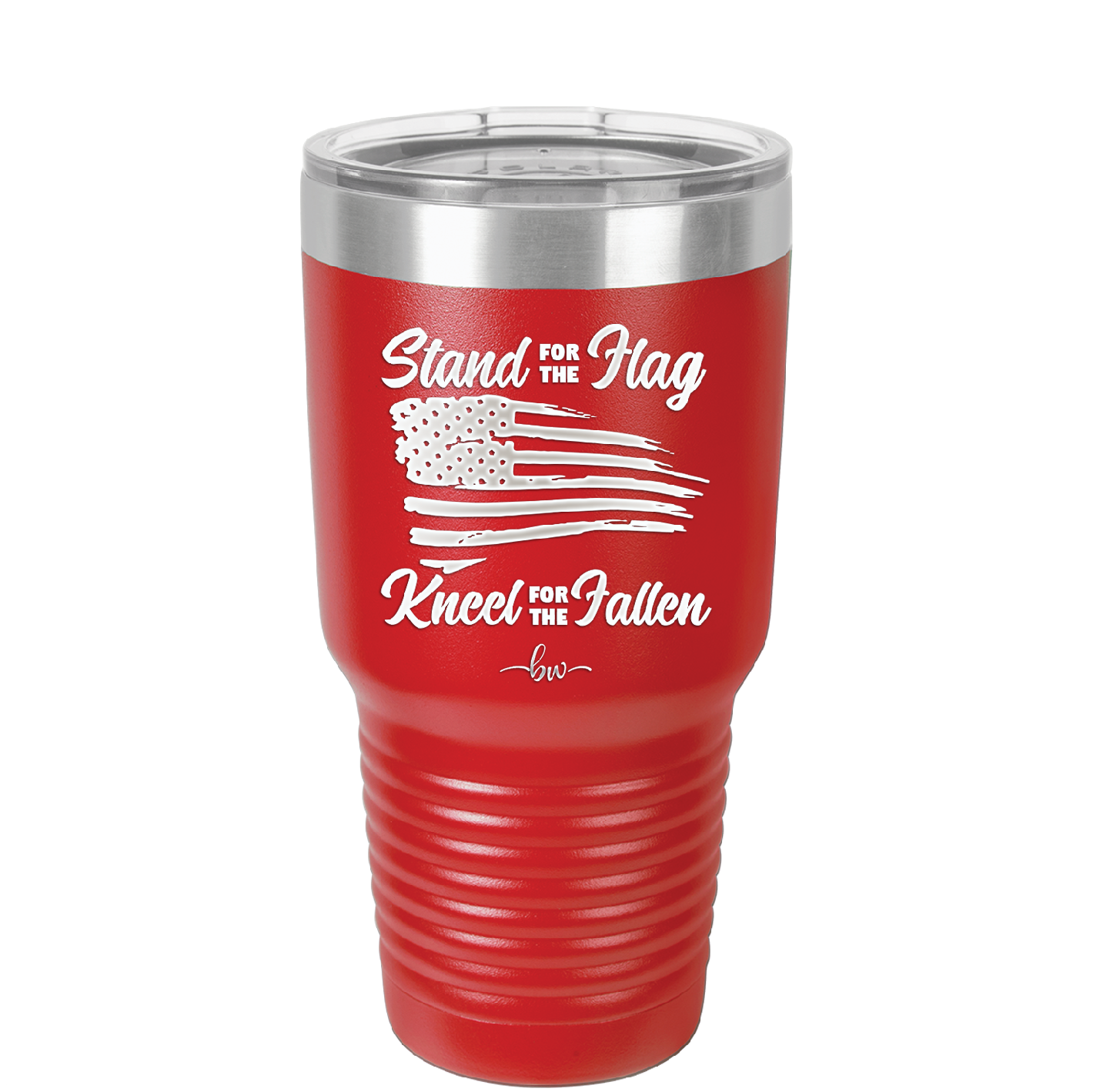 Stand for the Flag, Kneel for the Fallen - Laser Engraved Stainless Steel Drinkware - 1248 -