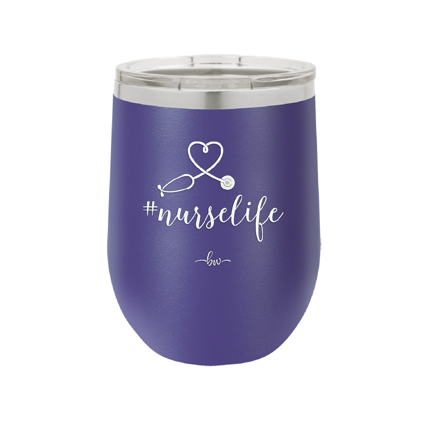 12 oz #nurselife wine cup - purple