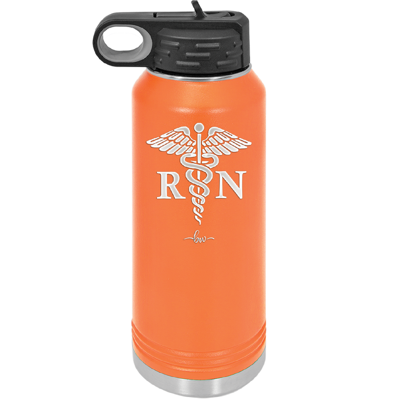 RN Caduceus Nursing - Laser Engraved Stainless Steel Drinkware - 1275 -