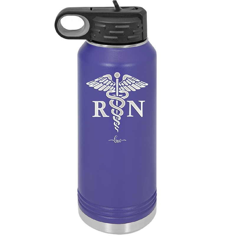 RN Caduceus Nursing - Laser Engraved Stainless Steel Drinkware - 1275 -