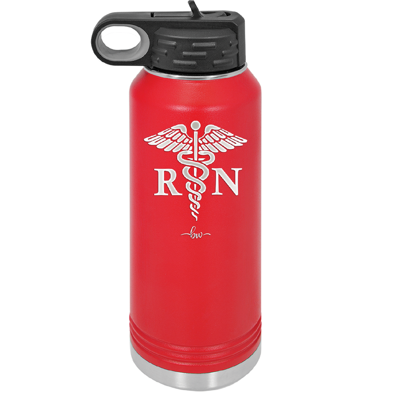 RN Caduceus Nursing - Laser Engraved Stainless Steel Drinkware - 1275 -