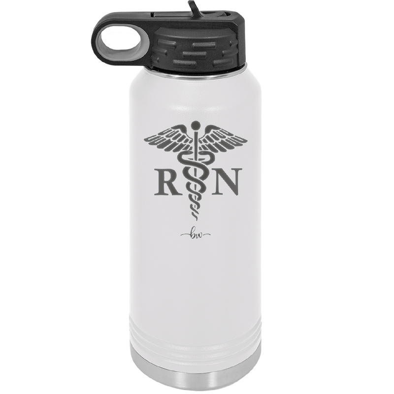 RN Caduceus Nursing - Laser Engraved Stainless Steel Drinkware - 1275 -