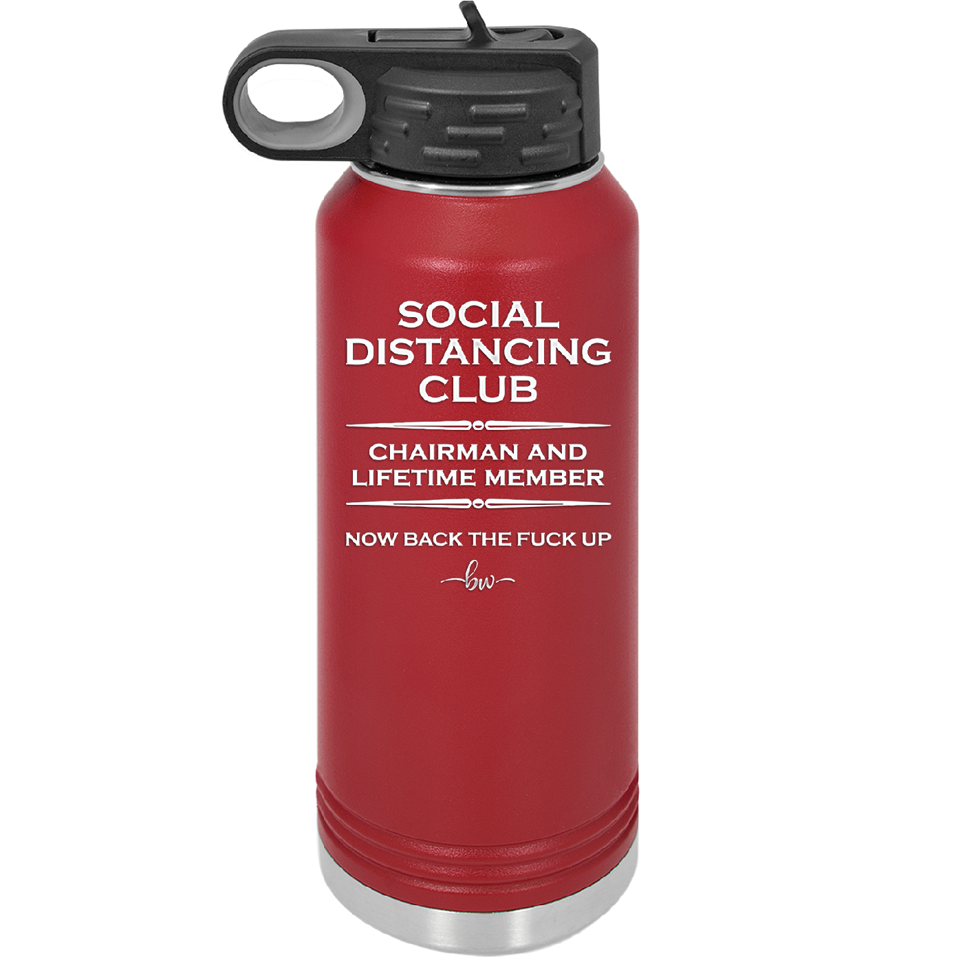 Social Distancing Club - Laser Engraved Stainless Steel Drinkware - 1285 -