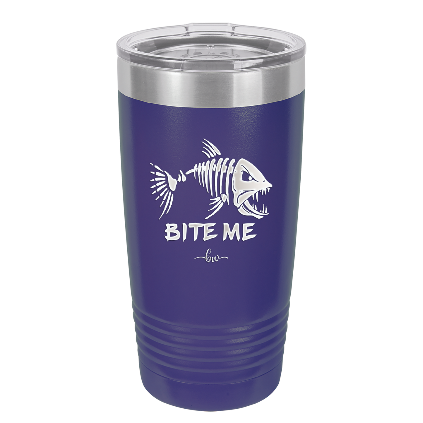 Bite Me Fish Bone - Laser Engraved Stainless Steel Drinkware - 1299 -