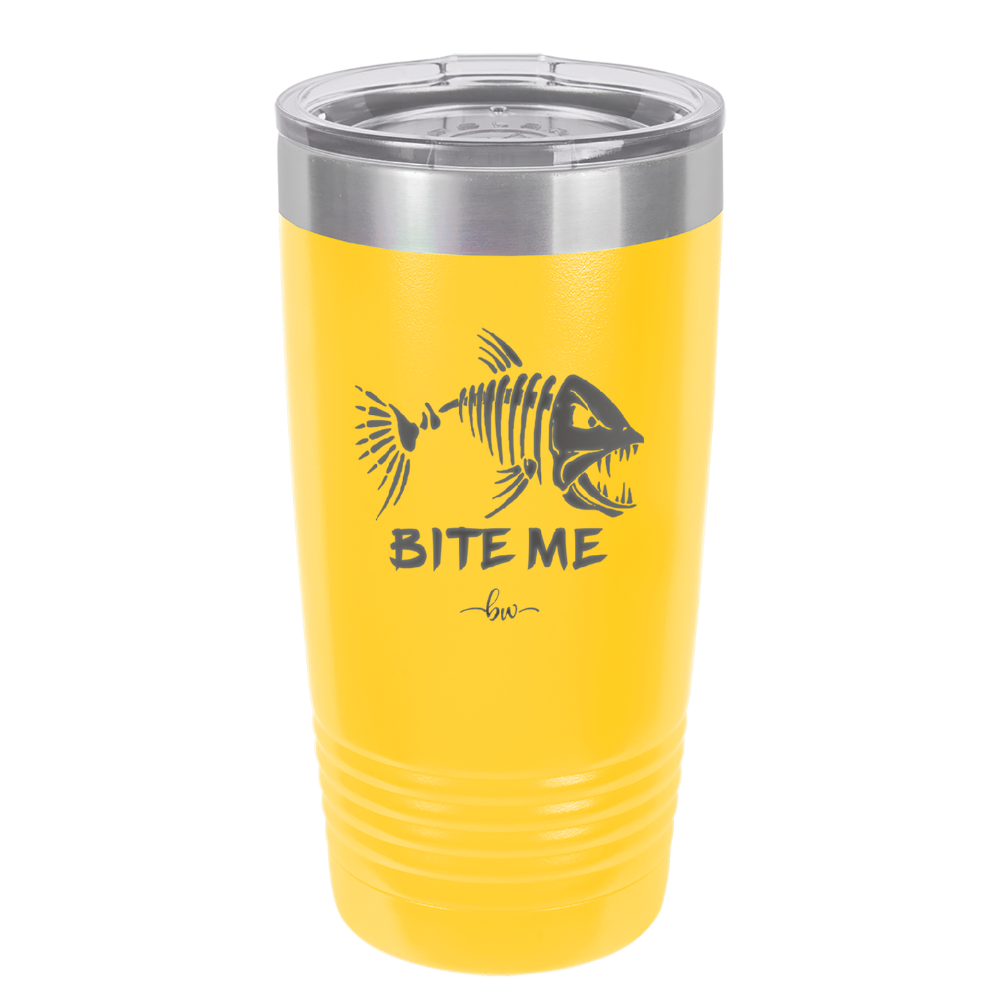 Bite Me Fish Bone - Laser Engraved Stainless Steel Drinkware - 1299 -