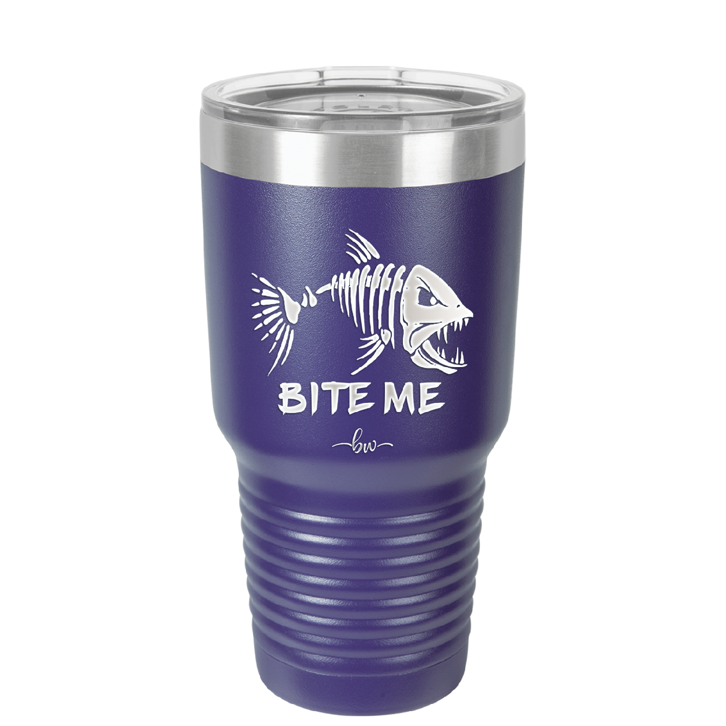 Bite Me Fish Bone - Laser Engraved Stainless Steel Drinkware - 1299 -