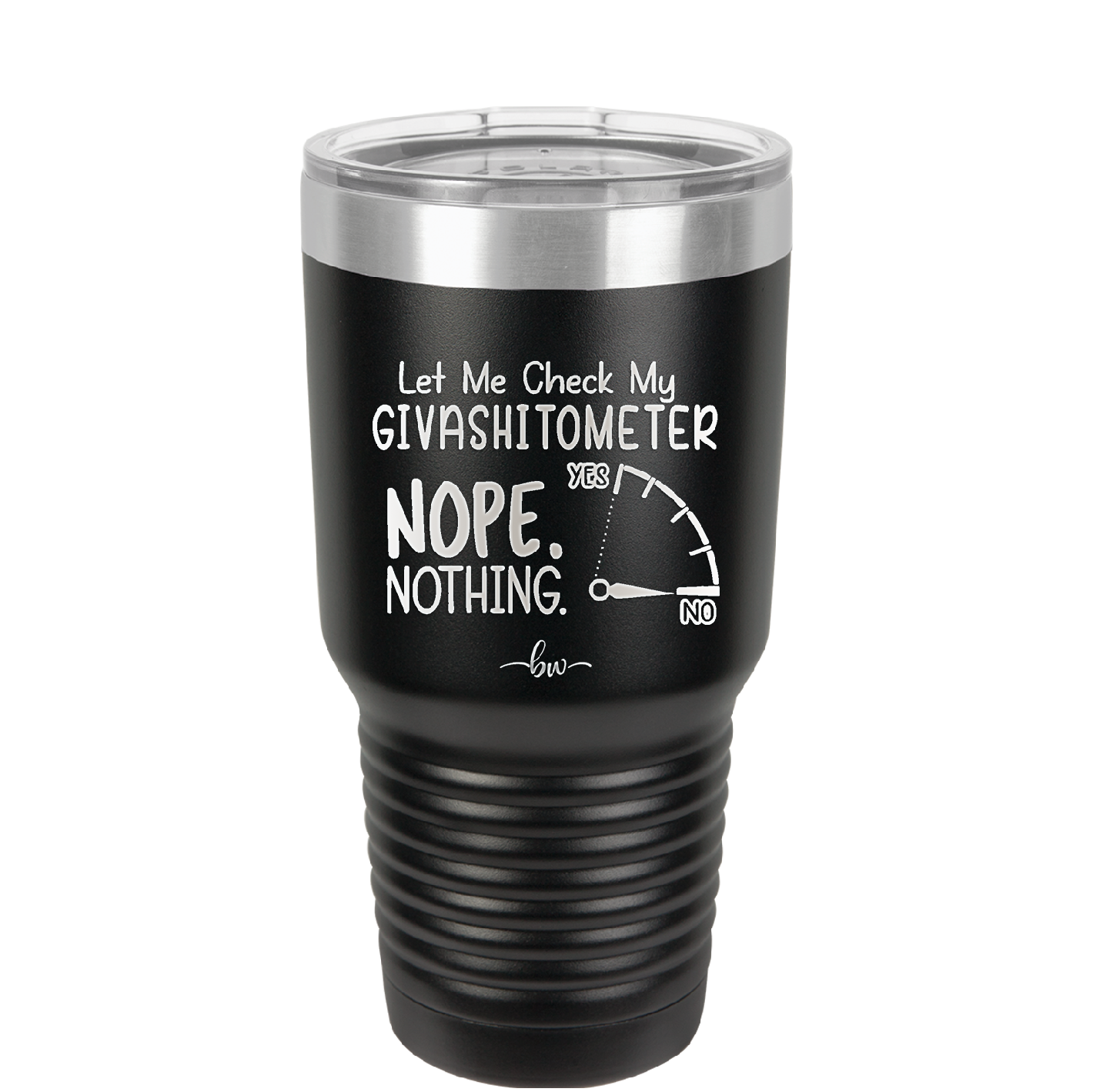 Let Me Check My GivashitOmeter Nope Nothing - Laser Engraved Stainless Steel Drinkware - 1339 -