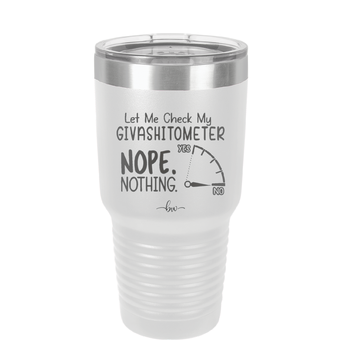 Let Me Check My GivashitOmeter Nope Nothing - Laser Engraved Stainless Steel Drinkware - 1339 -