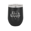 Bee Happy - Laser Engraved Stainless Steel Drinkware - 1373 -