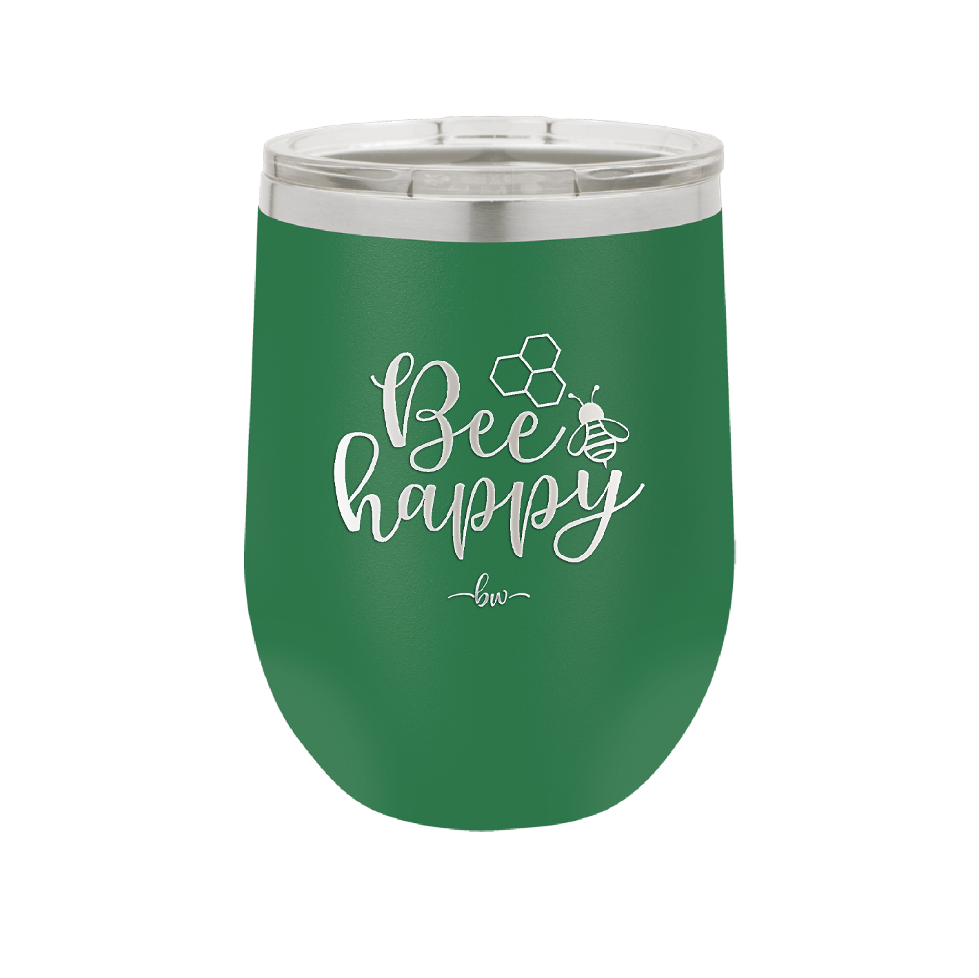 Bee Happy - Laser Engraved Stainless Steel Drinkware - 1373 -