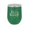 Bee Happy - Laser Engraved Stainless Steel Drinkware - 1373 -