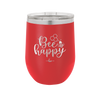 Bee Happy - Laser Engraved Stainless Steel Drinkware - 1373 -