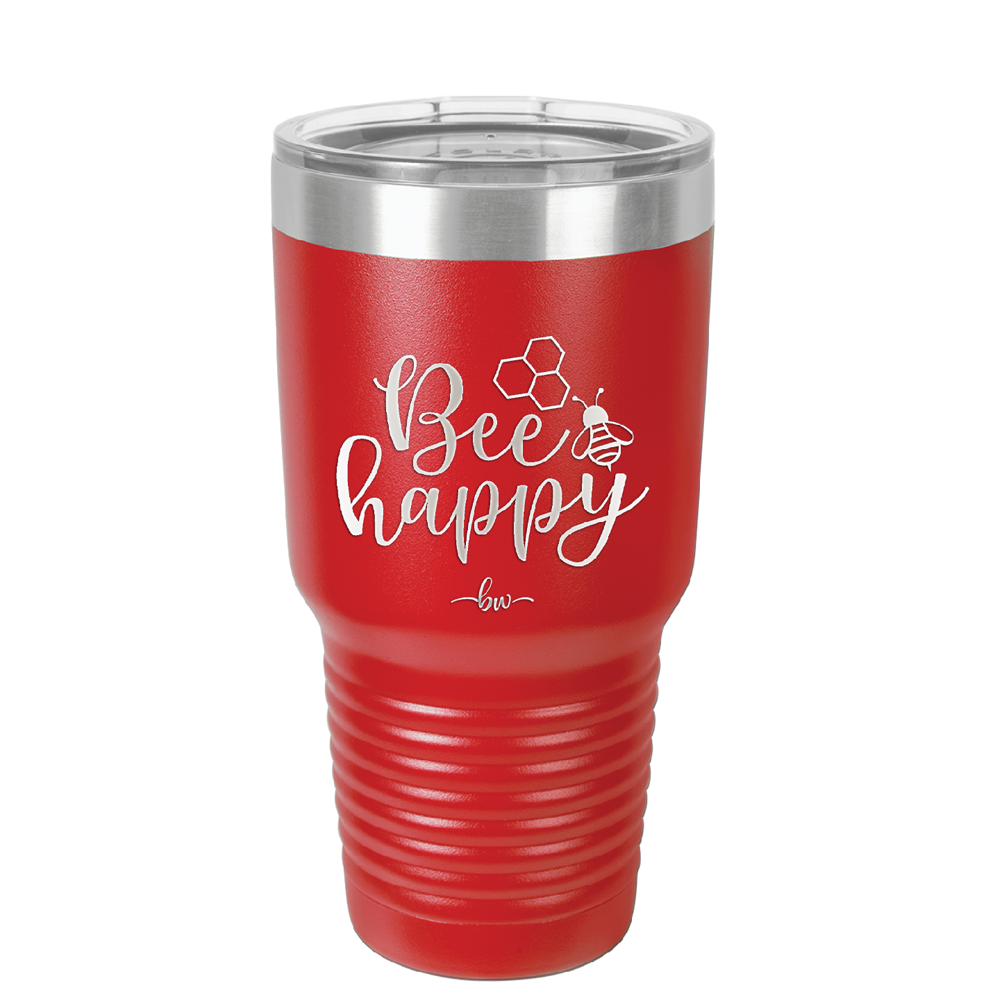 Bee Happy - Laser Engraved Stainless Steel Drinkware - 1373 -