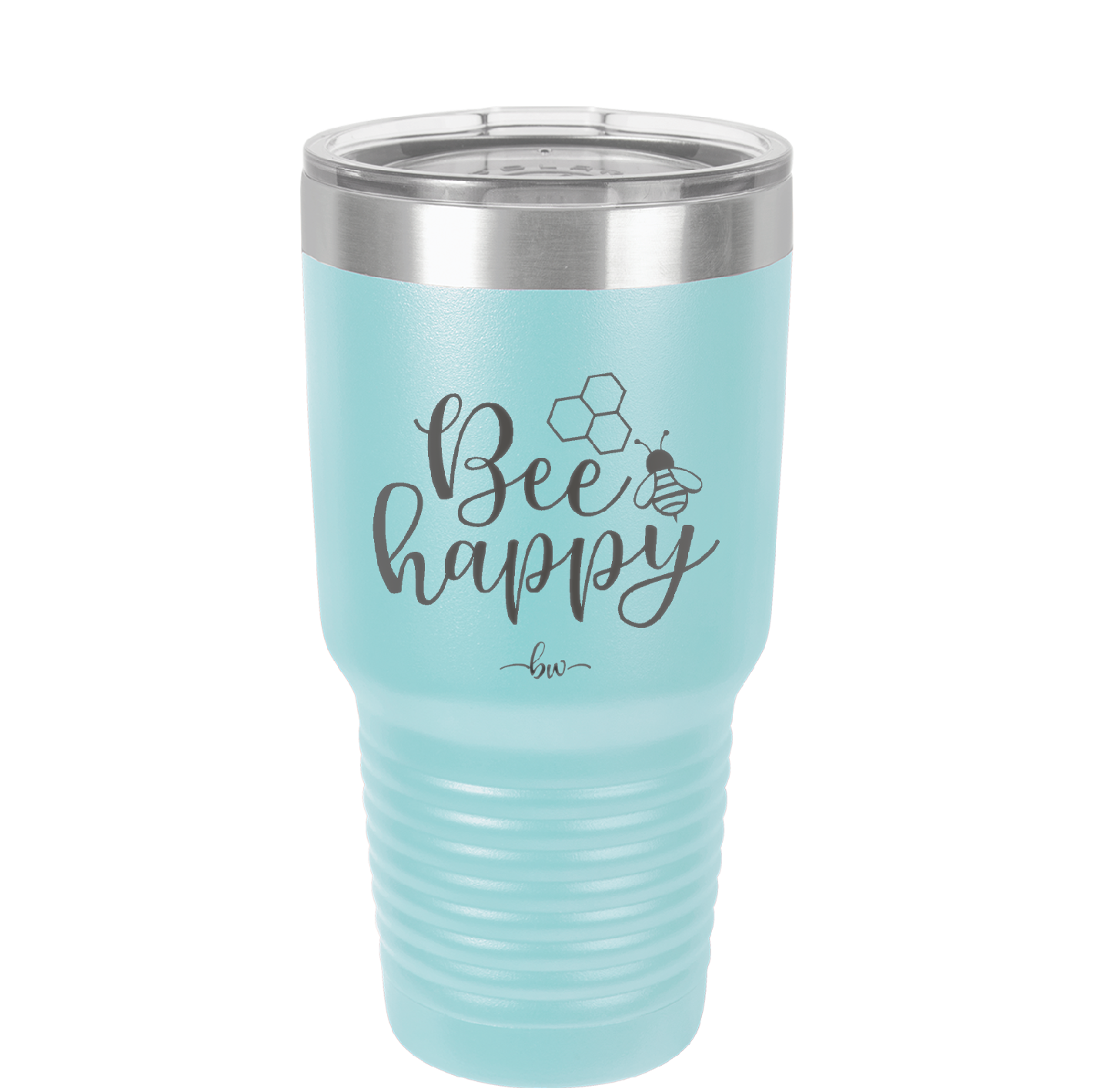 Bee Happy - Laser Engraved Stainless Steel Drinkware - 1373 -