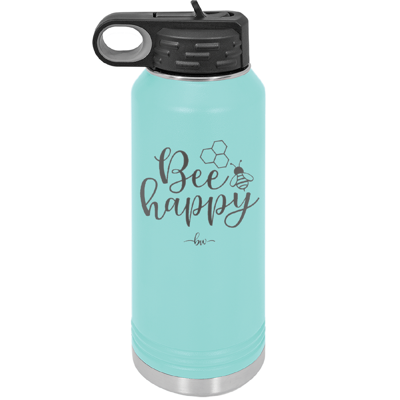 Bee Happy - Laser Engraved Stainless Steel Drinkware - 1373 -