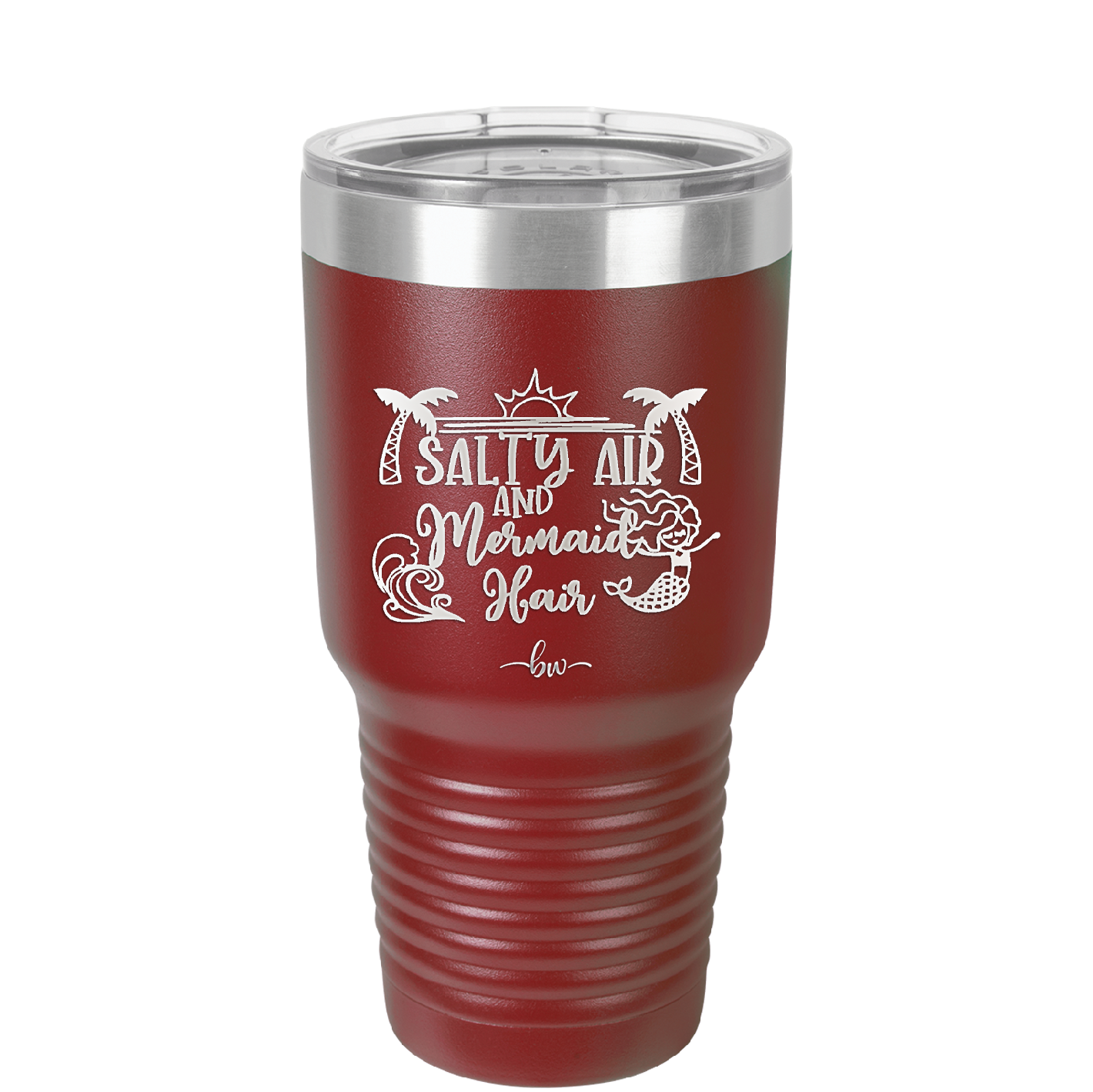 Salty Air and Mermaid Hair 1 - Laser Engraved Stainless Steel Drinkware - 1410 -