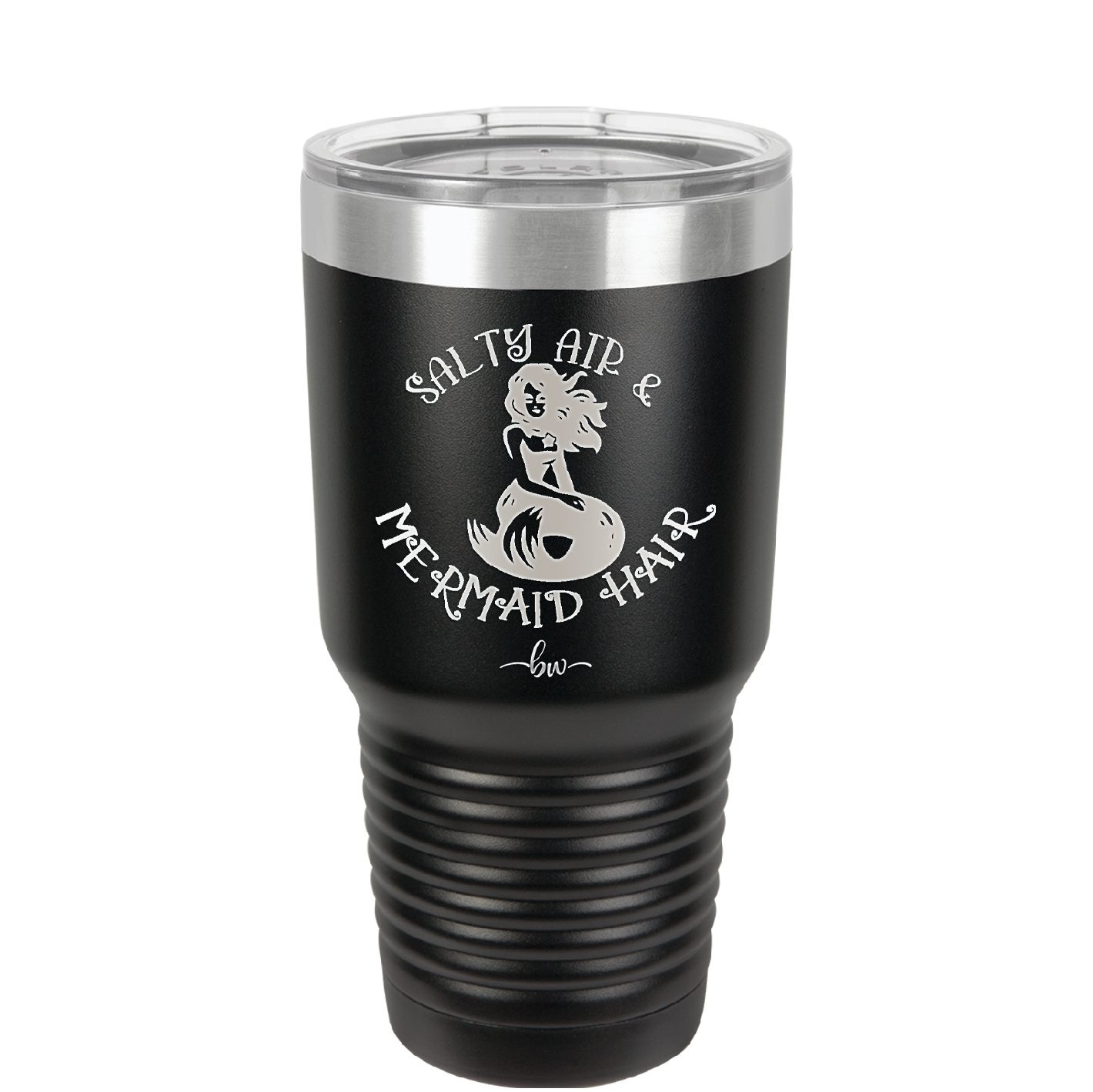 Salty Air and Mermaid Hair 2 - Laser Engraved Stainless Steel Drinkware - 1411 -