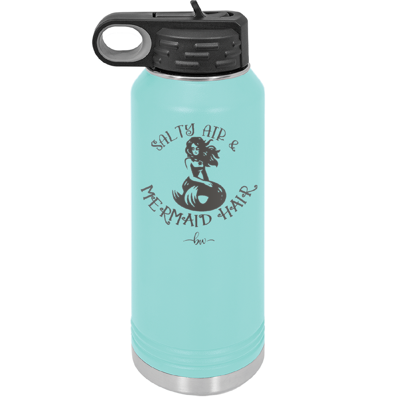 Salty Air and Mermaid Hair 2 - Laser Engraved Stainless Steel Drinkware - 1411 -