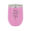 Merry, Bright, and Soon to be Tipsy - Laser Engraved Stainless Steel Drinkware - 1499 -