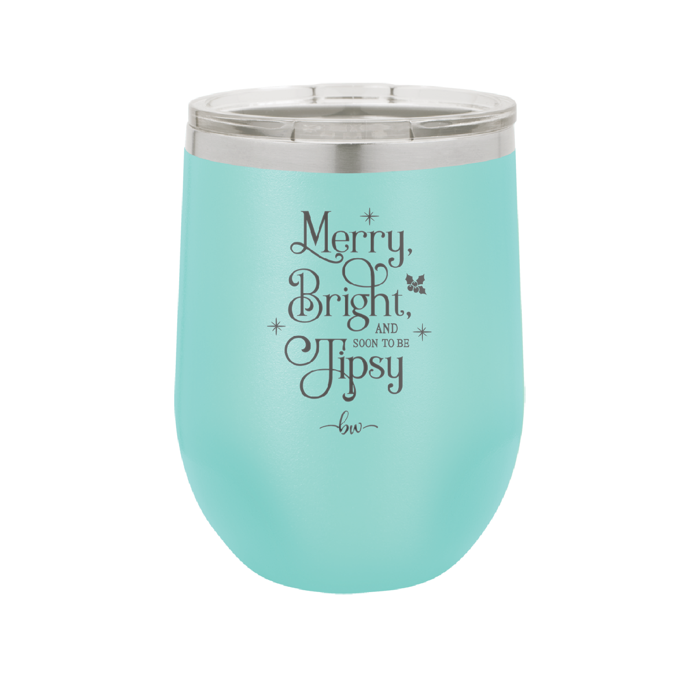 Merry, Bright, and Soon to be Tipsy - Laser Engraved Stainless Steel Drinkware - 1499 -