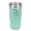 Merry, Bright, and Soon to be Tipsy - Laser Engraved Stainless Steel Drinkware - 1499 -