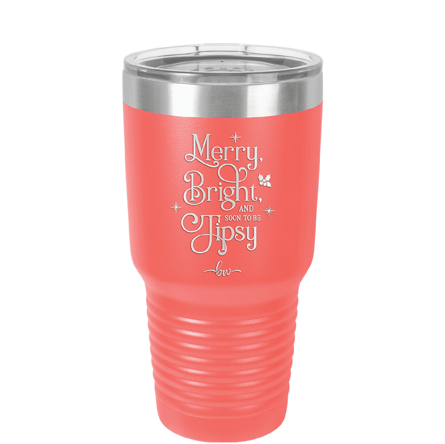 Merry, Bright, and Soon to be Tipsy - Laser Engraved Stainless Steel Drinkware - 1499 -