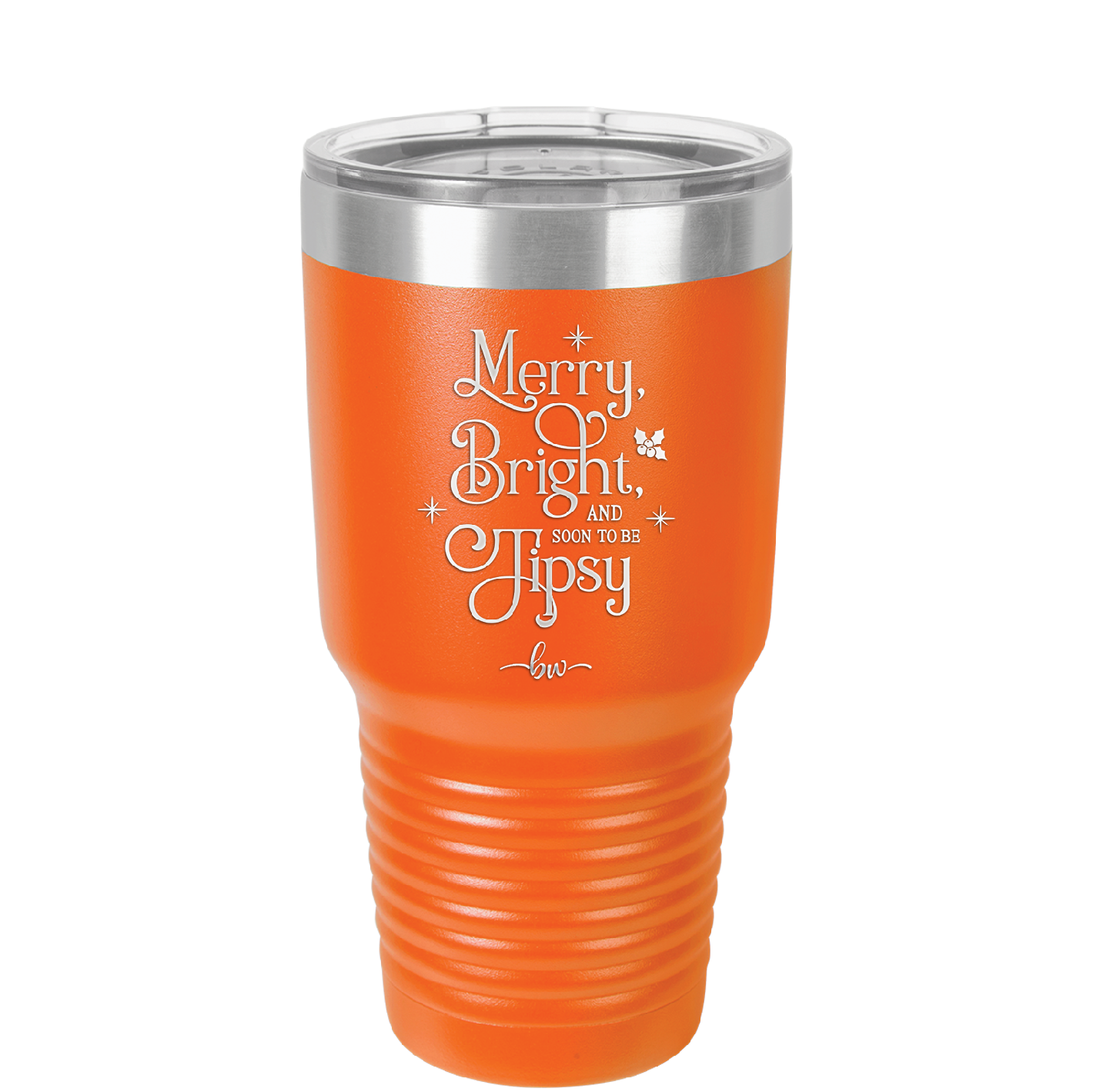 Merry, Bright, and Soon to be Tipsy - Laser Engraved Stainless Steel Drinkware - 1499 -