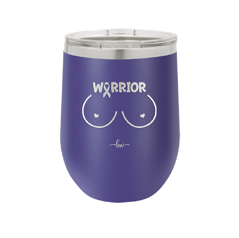 Warrior Breast Cancer Boobs - Laser Engraved Stainless Steel Drinkware - 1520 -