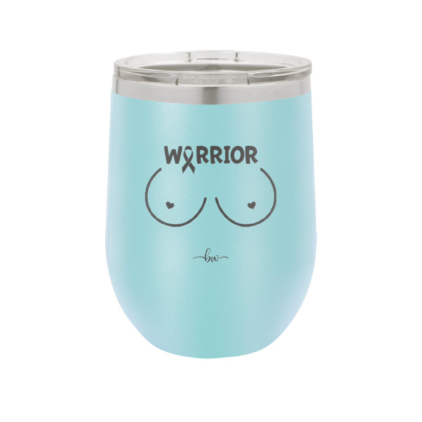 Warrior Breast Cancer Boobs - Laser Engraved Stainless Steel Drinkware - 1520 -