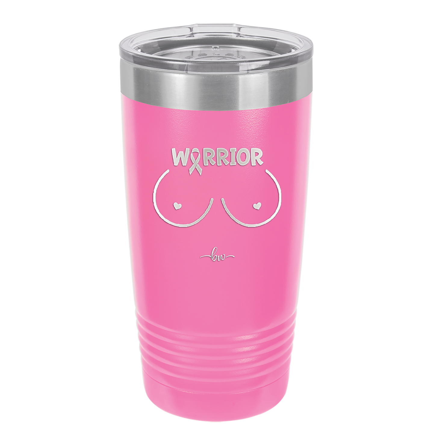 Warrior Breast Cancer Boobs - Laser Engraved Stainless Steel Drinkware - 1520 -