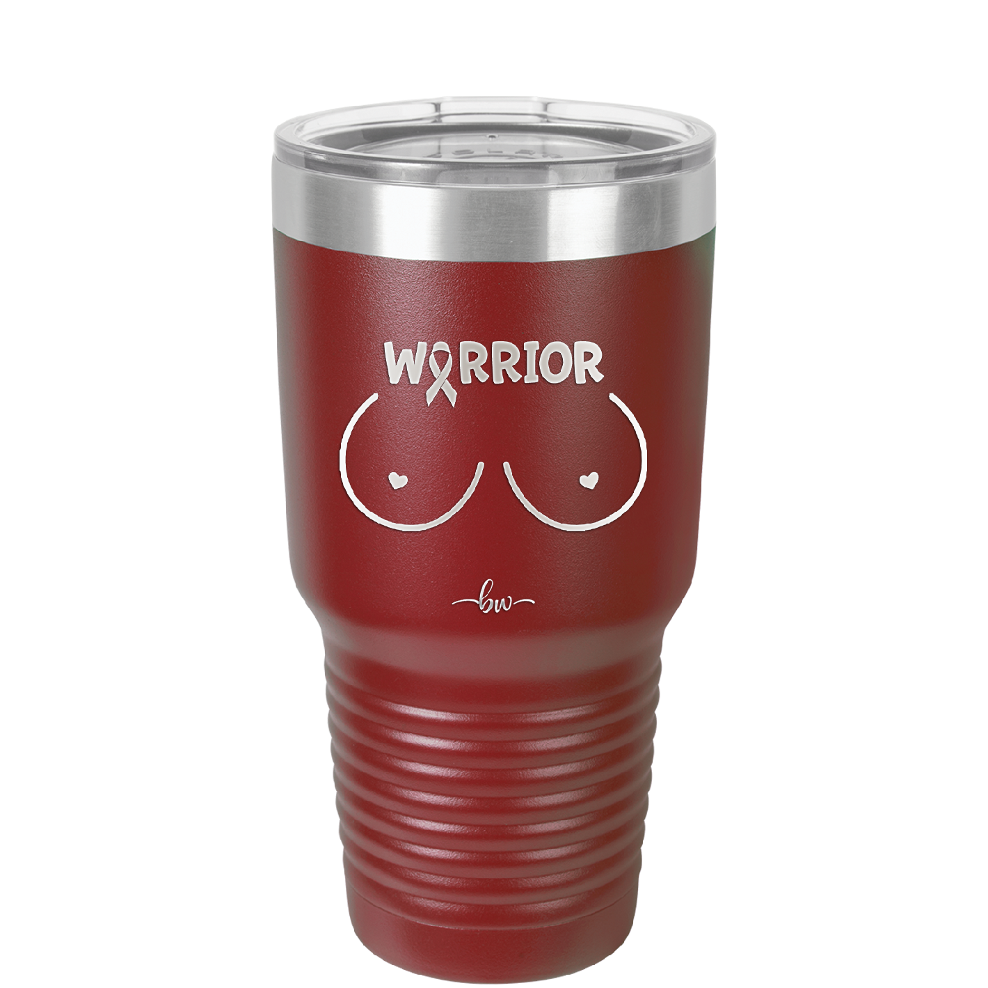 Warrior Breast Cancer Boobs - Laser Engraved Stainless Steel Drinkware - 1520 -