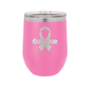 Breast Cancer Survivor Ribbon - Laser Engraved Stainless Steel Drinkware - 1522 -