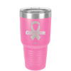 Breast Cancer Survivor Ribbon - Laser Engraved Stainless Steel Drinkware - 1522 -