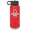 Breast Cancer Survivor Ribbon - Laser Engraved Stainless Steel Drinkware - 1522 -