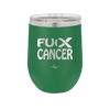 Fuck Cancer with Ribbon - Laser Engraved Stainless Steel Drinkware - 1524 -