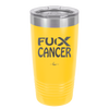 Fuck Cancer with Ribbon - Laser Engraved Stainless Steel Drinkware - 1524 -