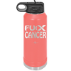 Fuck Cancer with Ribbon - Laser Engraved Stainless Steel Drinkware - 1524 -