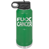 Fuck Cancer with Ribbon - Laser Engraved Stainless Steel Drinkware - 1524 -