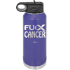 Fuck Cancer with Ribbon - Laser Engraved Stainless Steel Drinkware - 1524 -