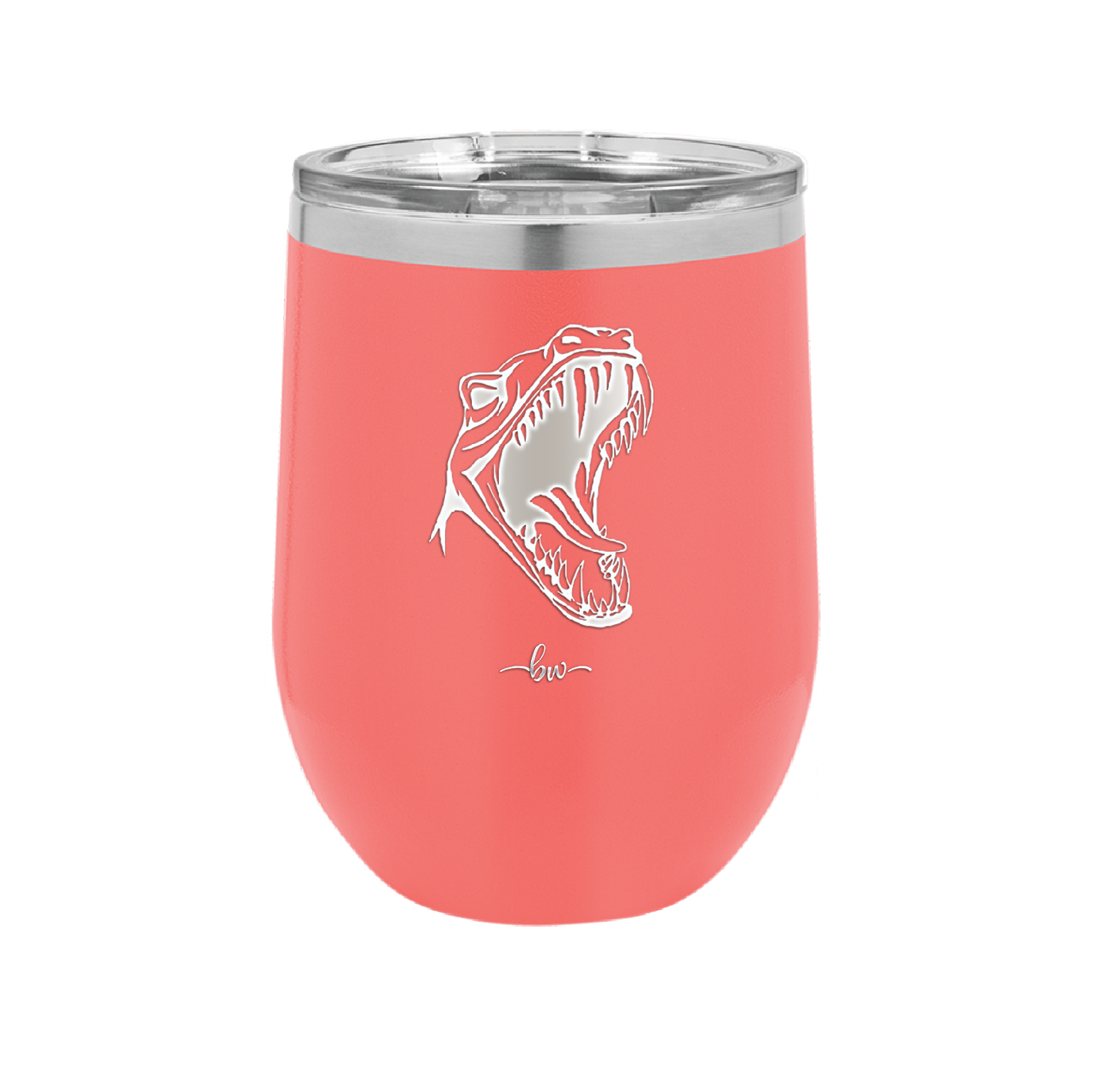 Dinosaur T Rex Head - Laser Engraved Stainless Steel Drinkware - 1535 -