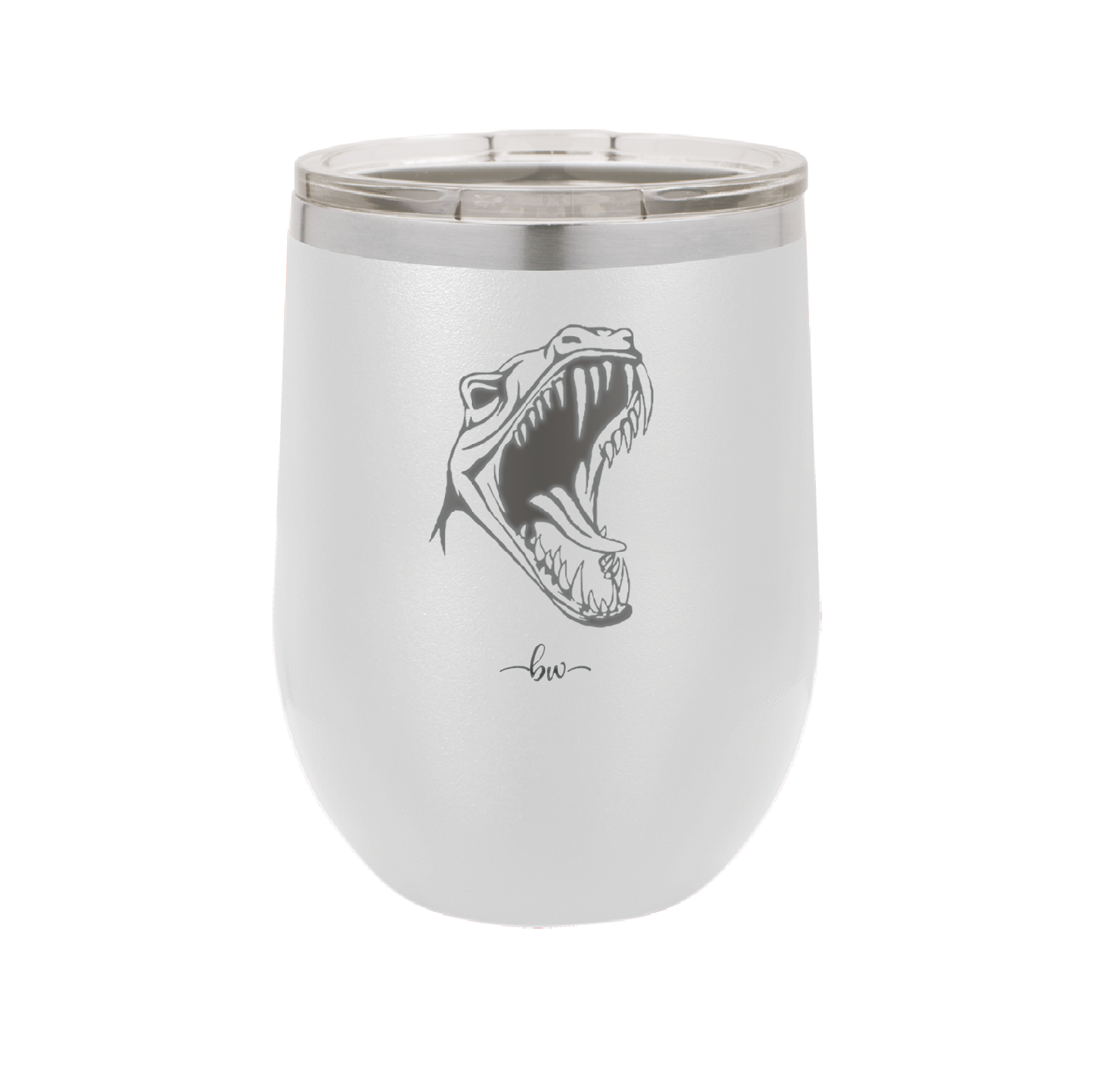 Dinosaur T Rex Head - Laser Engraved Stainless Steel Drinkware - 1535 -